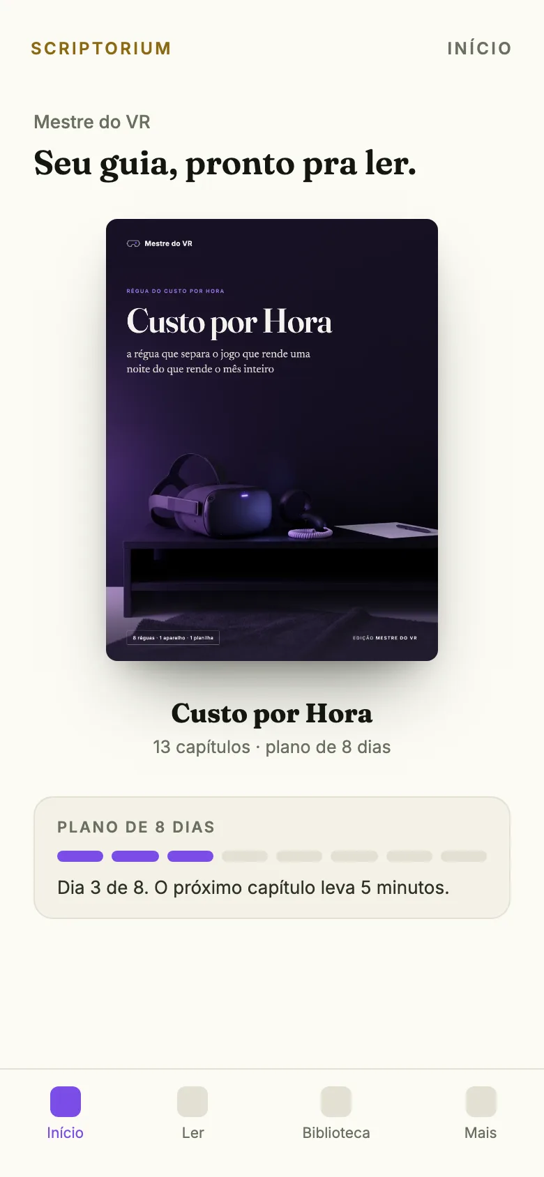 Capa do ebook Custo por Hora